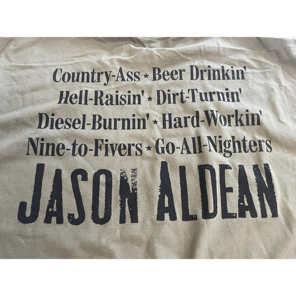 New Jason Aldean Highway Desperado Tough Crowd T-Shirt Mens X-Large - Picture 3 of 6